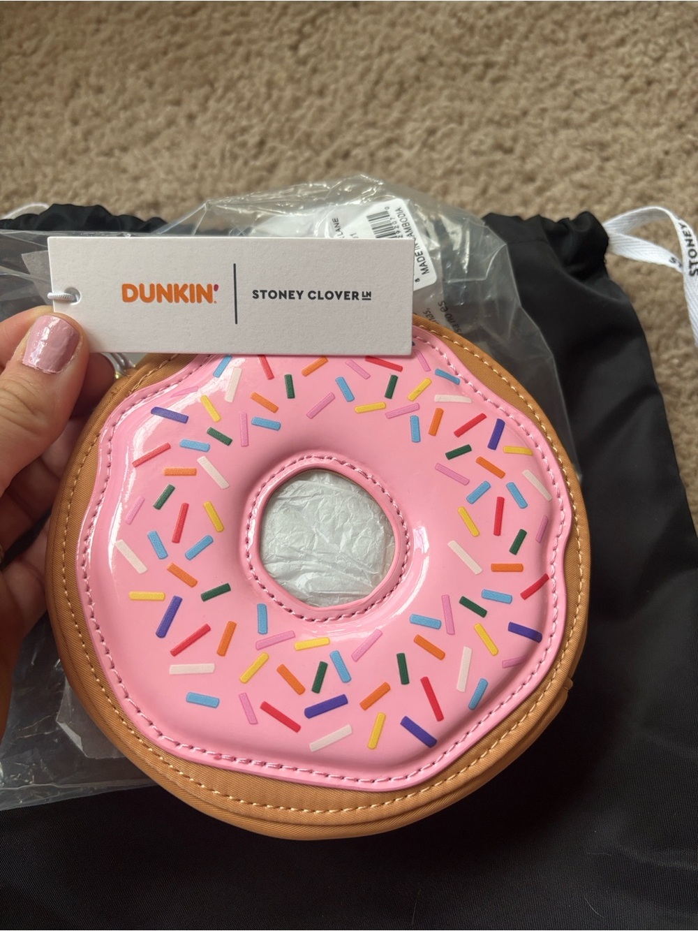 NWT Stoney Clover Lane The Dunkin’ Donut Pouch - Picture 2 of 5